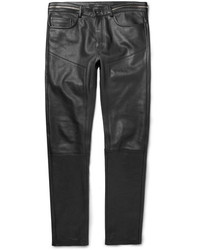 Черные кожаные брюки чинос от Givenchy