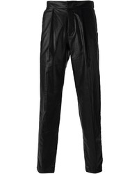 Черные кожаные брюки чинос от MSGM