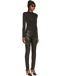 Женские черные кожаные брюки от Jay Ahr