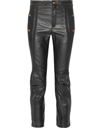 Женские черные кожаные брюки от Chloé