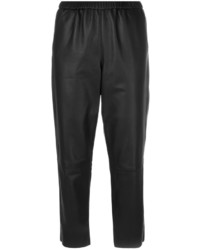 Женские черные кожаные брюки от Drome