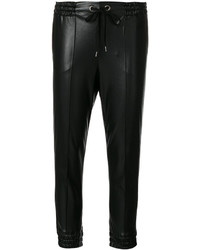 Женские черные кожаные брюки от Ermanno Scervino