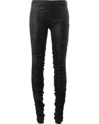 Женские черные кожаные брюки от Ilaria Nistri