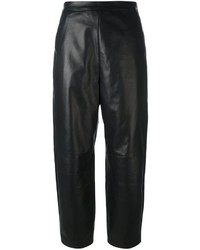 Женские черные кожаные брюки от Neil Barrett