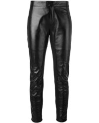 Женские черные кожаные брюки от RED Valentino