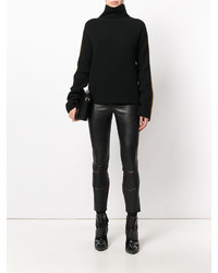 Женские черные кожаные брюки от Haider Ackermann