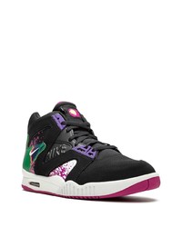 Мужские черные кожаные высокие кеды с принтом от Nike