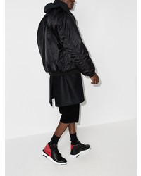 Мужские черные кожаные высокие кеды с принтом от Givenchy