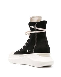 Мужские черные кожаные высокие кеды от Rick Owens DRKSHDW