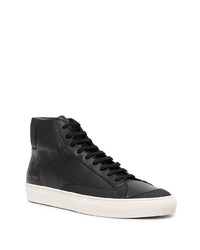 Мужские черные кожаные высокие кеды от Common Projects