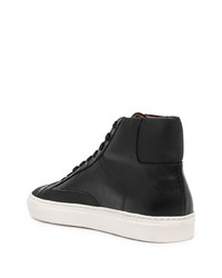 Мужские черные кожаные высокие кеды от Common Projects