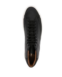 Мужские черные кожаные высокие кеды от Common Projects