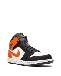 Мужские черные кожаные высокие кеды от Jordan