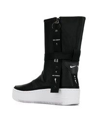 Женские черные кожаные высокие кеды от Nike