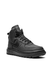 Мужские черные кожаные высокие кеды от Nike