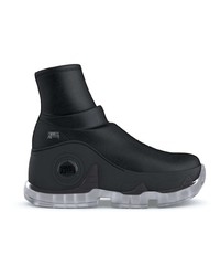 Мужские черные кожаные высокие кеды от Swear