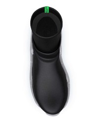 Мужские черные кожаные высокие кеды от Swear