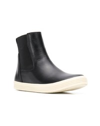 Женские черные кожаные высокие кеды от Rick Owens