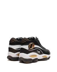 Мужские черные кожаные высокие кеды от Reebok