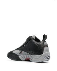 Мужские черные кожаные высокие кеды от Reebok