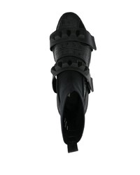 Мужские черные кожаные высокие кеды от Balmain