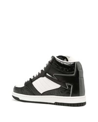 Мужские черные кожаные высокие кеды от A Bathing Ape