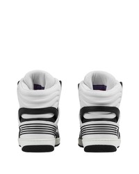 Мужские черные кожаные высокие кеды от Gucci