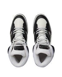 Мужские черные кожаные высокие кеды от Gucci