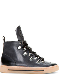 Женские черные кожаные высокие кеды от Marc by Marc Jacobs