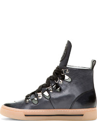 Женские черные кожаные высокие кеды от Marc by Marc Jacobs