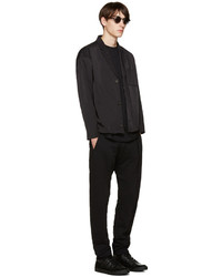 Мужские черные кожаные высокие кеды от Damir Doma