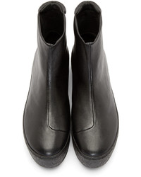 Женские черные кожаные высокие кеды от Opening Ceremony