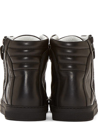 Мужские черные кожаные высокие кеды от Pierre Hardy