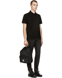 Мужские черные кожаные высокие кеды от Versus