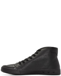 Мужские черные кожаные высокие кеды от rag & bone