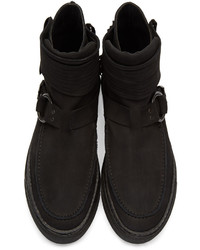 Мужские черные кожаные высокие кеды от Toga Virilis