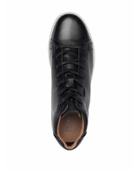 Мужские черные кожаные высокие кеды от Geox