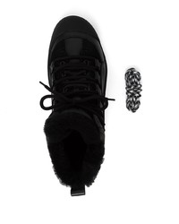 Мужские черные кожаные высокие кеды от Bally