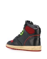 Мужские черные кожаные высокие кеды от Ales Grey