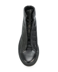 Мужские черные кожаные высокие кеды от Isaac Sellam Experience