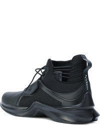 Мужские черные кожаные высокие кеды от Fenty PUMA by Rihanna