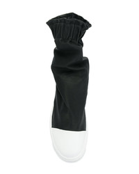 Женские черные кожаные высокие кеды от Cinzia Araia