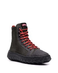 Мужские черные кожаные высокие кеды от Camper