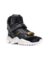 Мужские черные кожаные высокие кеды от Maison Margiela