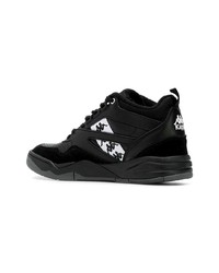 Мужские черные кожаные высокие кеды от Kappa