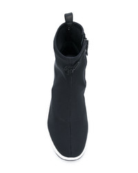 Мужские черные кожаные высокие кеды от Giuseppe Zanotti Design