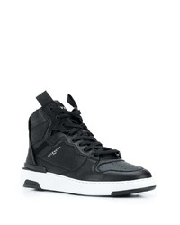 Мужские черные кожаные высокие кеды от Givenchy
