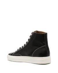 Мужские черные кожаные высокие кеды от Common Projects