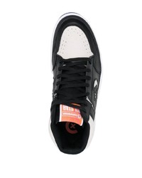 Мужские черные кожаные высокие кеды от Converse