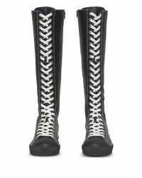 Мужские черные кожаные высокие кеды от Burberry